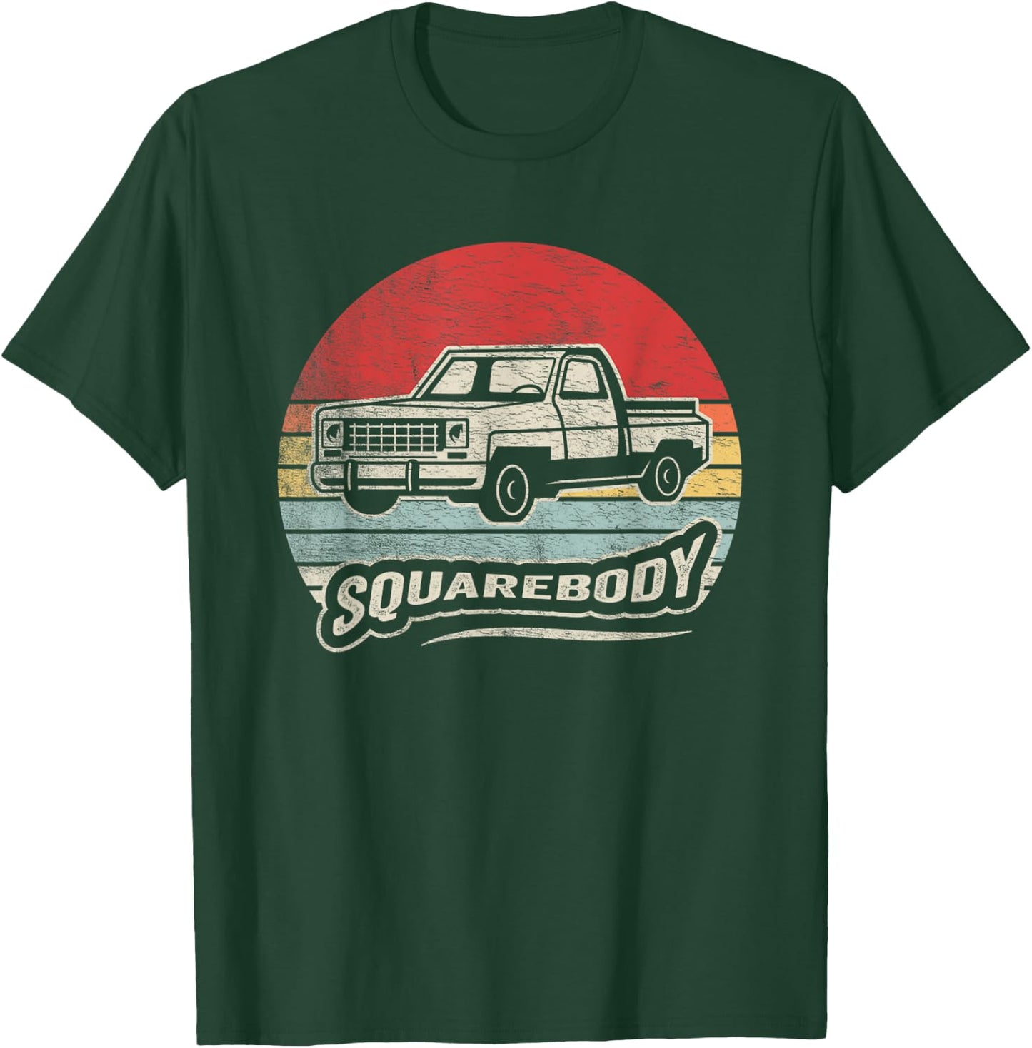 Pickup Truck Gift Retro Classic Square Body Truck Squarebody T-Shirt - T-Shirt | Forest