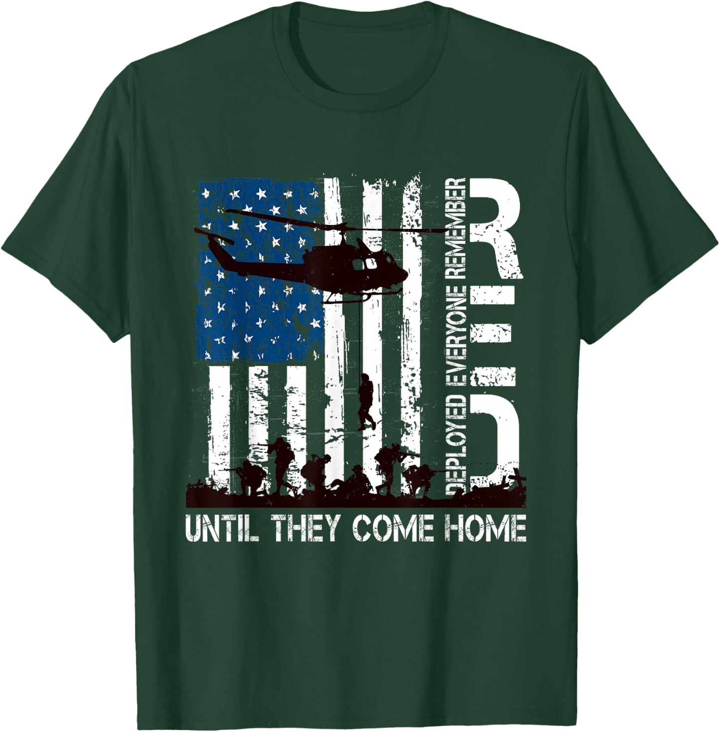 Red Friday Until They Come Home Distressed R.E.D. US Flag T-Shirt - T-Shirt | Forest