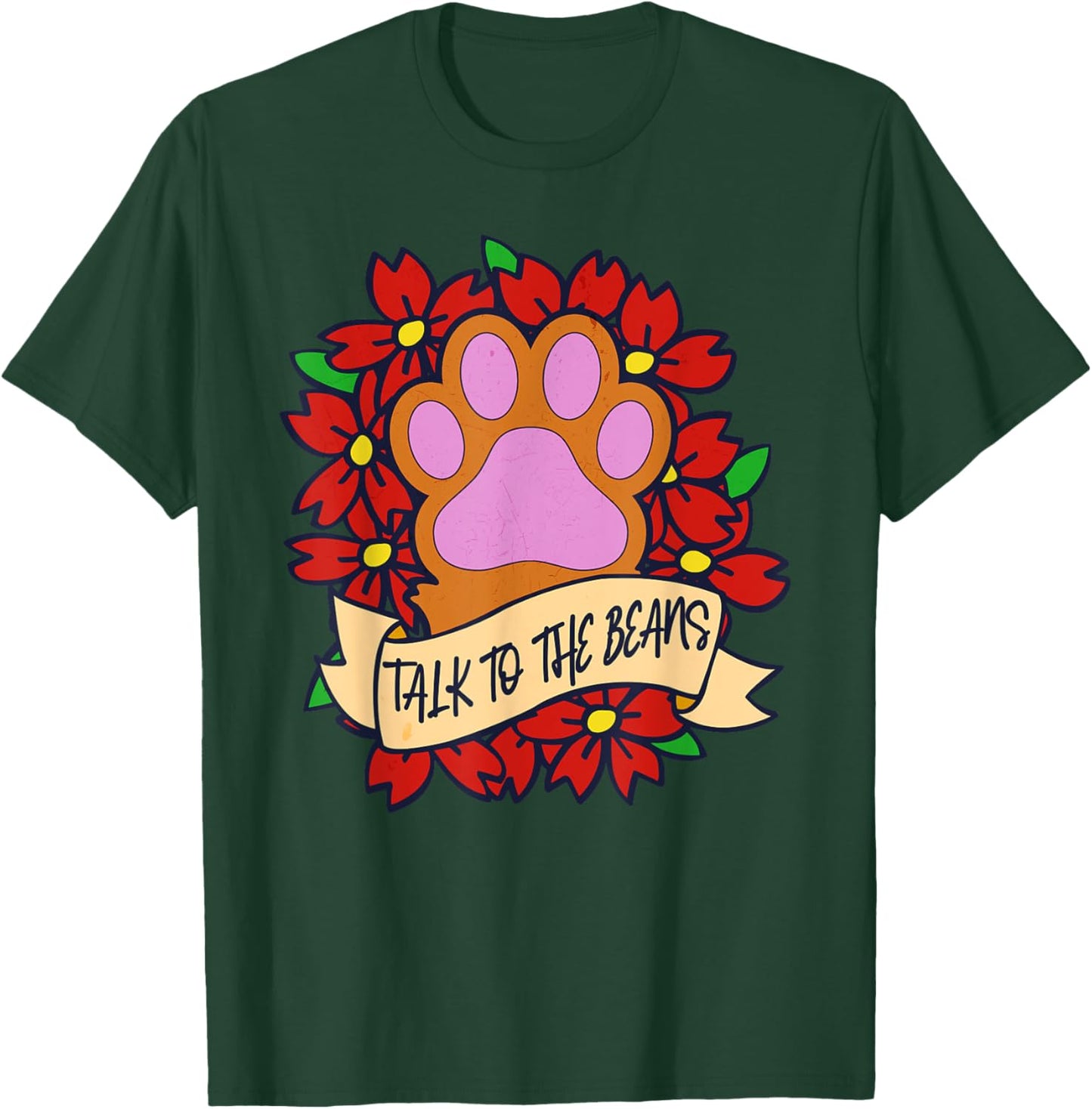 Talk to the Toe Beans Funny Cat Person Women Kids T-Shirt - T-Shirt | Forest