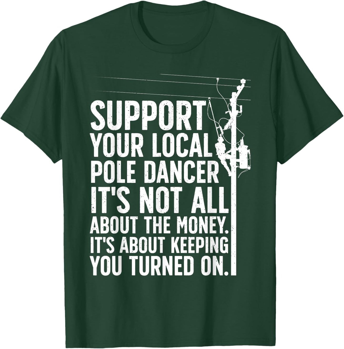 Best Lineman Design Women Kids Electrical Lineman T-Shirt - T-Shirt | Forest