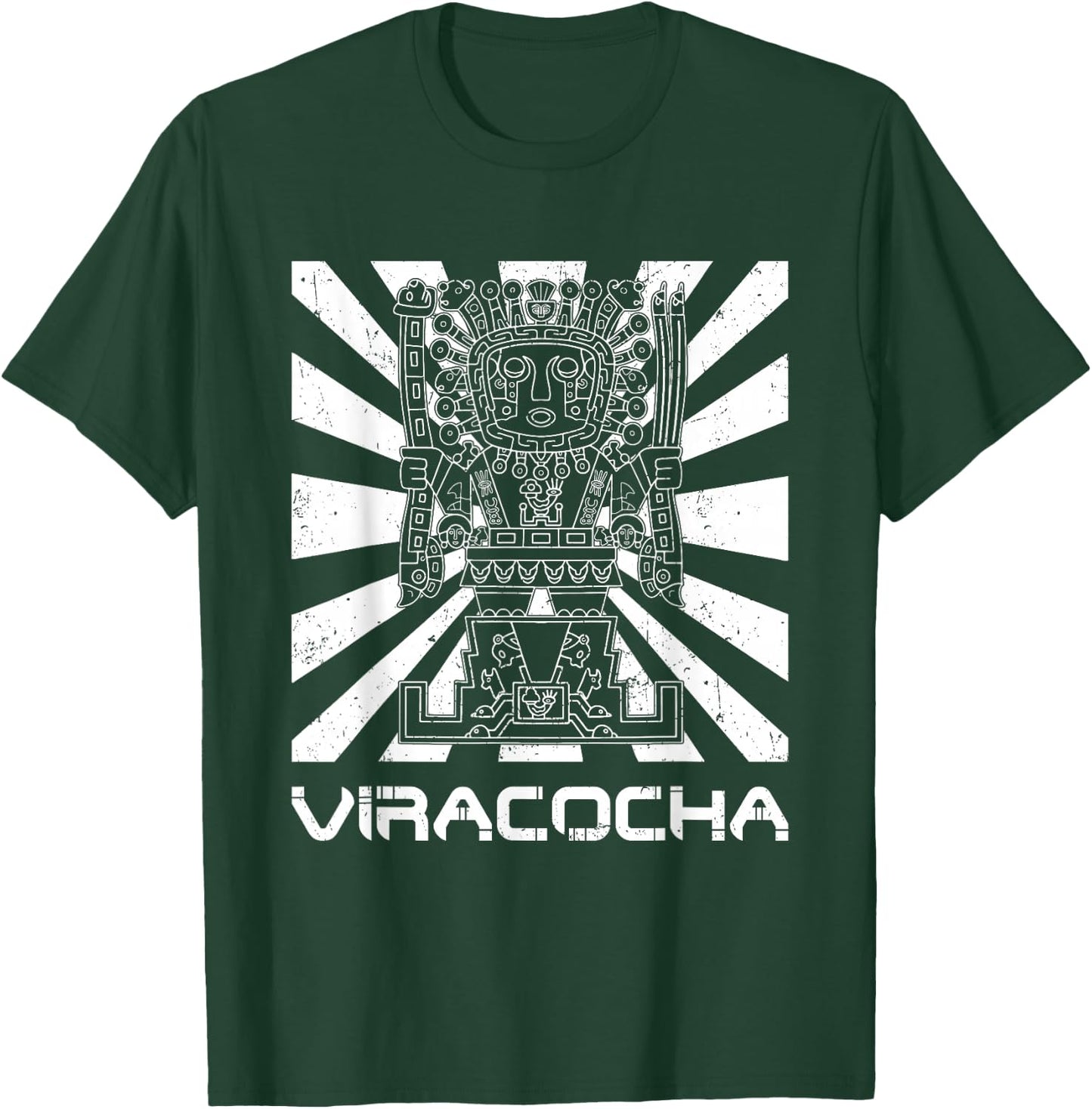 Viracocha Persus Writes Antique Symbols Inca Peru Chicano T-Shirt - T-Shirt | Forest