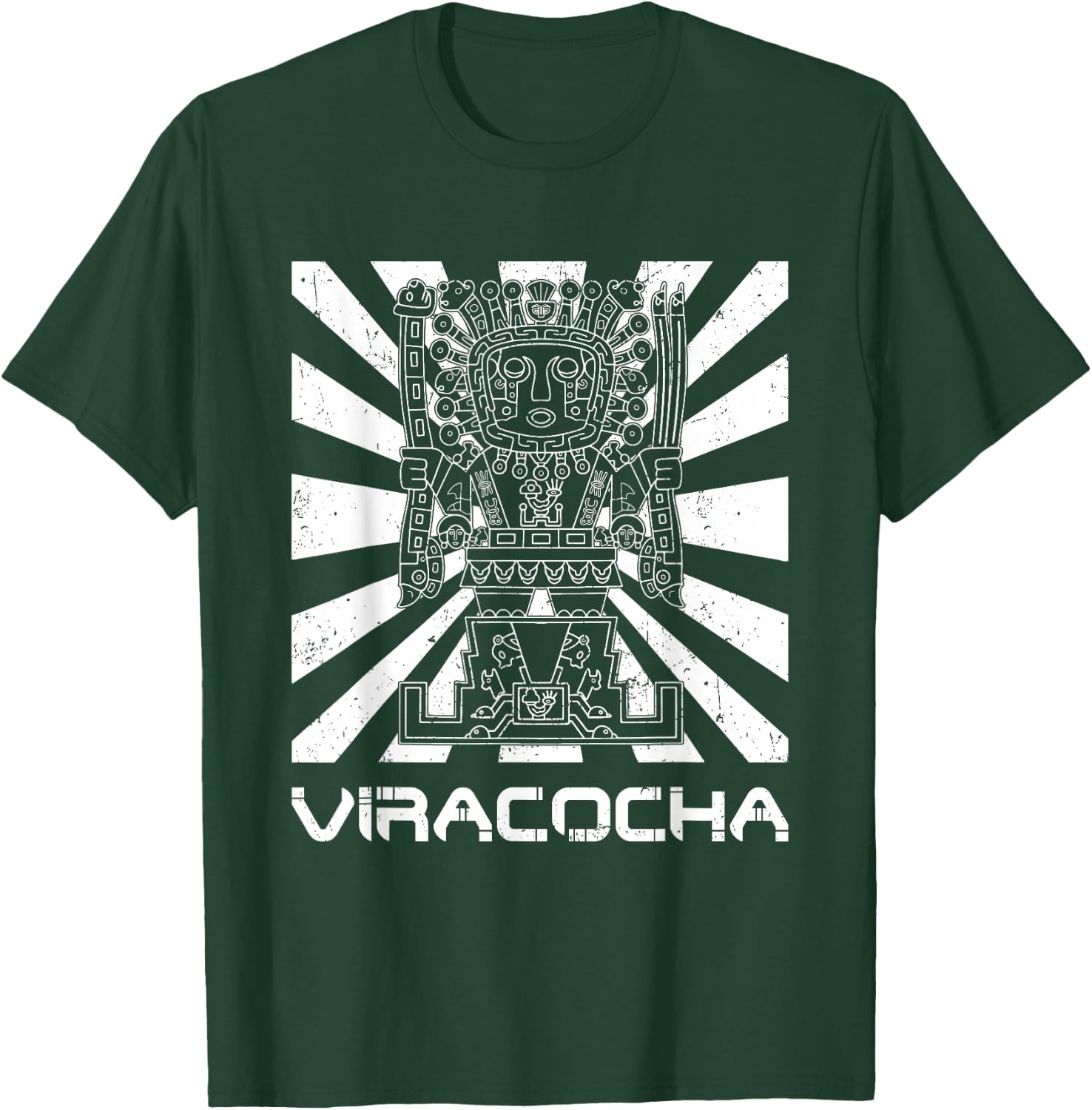 Viracocha Persus Writes Antique Symbols Inca Peru Chicano T-Shirt - T-Shirt | Forest