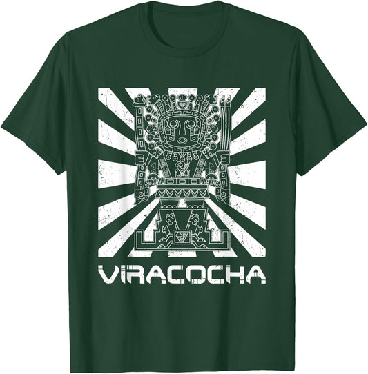 Viracocha Persus Writes Antique Symbols Inca Peru Chicano T-Shirt - T-Shirt | Forest