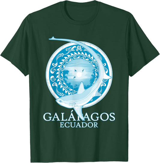 Galapagos Islands Ecuador Thresher Shark T-Shirt - T-Shirt | Forest