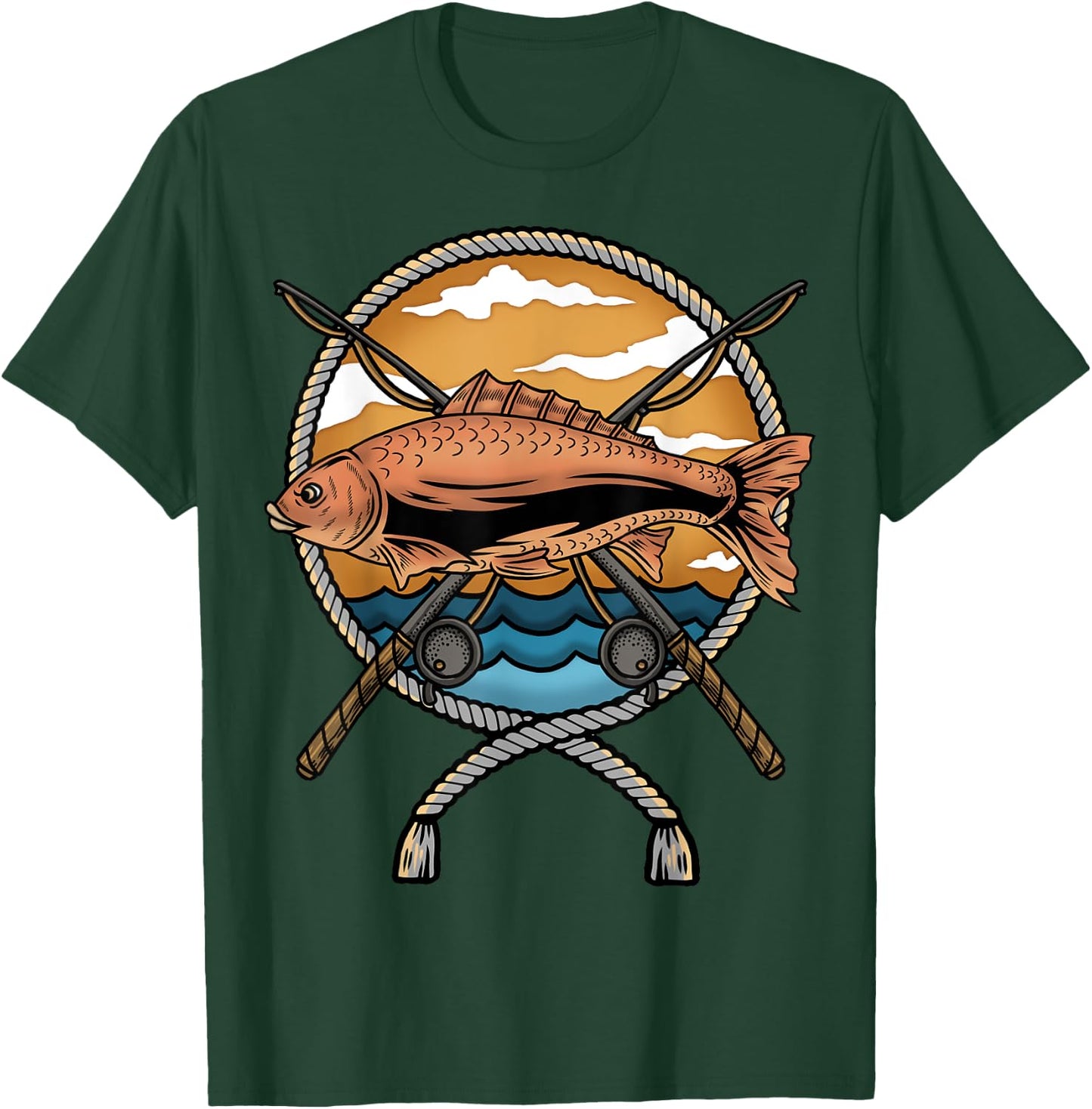 Carp Fish Fisherman Fishing T-Shirt - T-Shirt | Forest