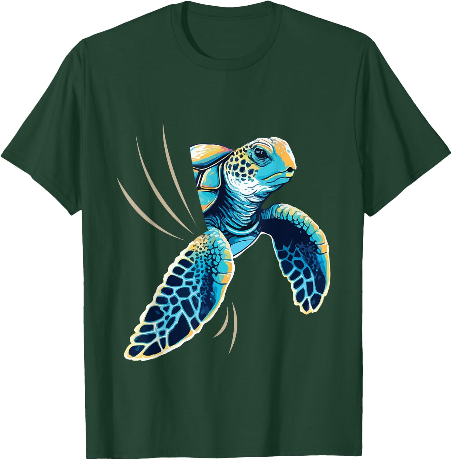 Sneaking Turtle - Zoologist Zookeeper Beach Ocean Sea Lover Men Women Kids T-Shirt - T-Shirt | Forest