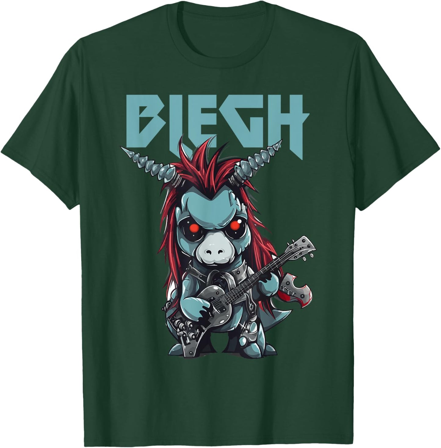 Blegh Heavy Metal Metalcore Unicorn T-Shirt - T-Shirt | Forest
