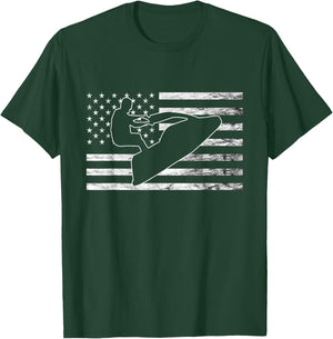 Jetski Watercraft Jet Ski Jet Skier American USA Jet Skiing T-Shirt - T-Shirt | Forest