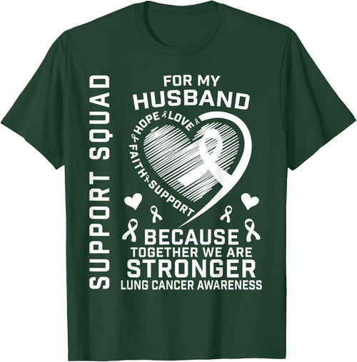 I Wear White Support Husband Lung Cancer Awareness Products
