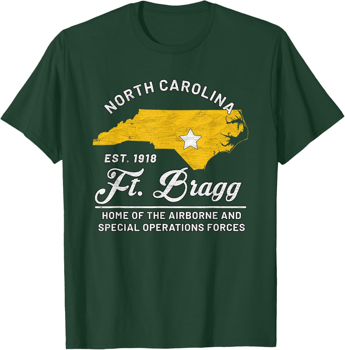Fort Bragg North Carolina NC Airborne Special Operations T-Shirt - T-Shirt | Forest