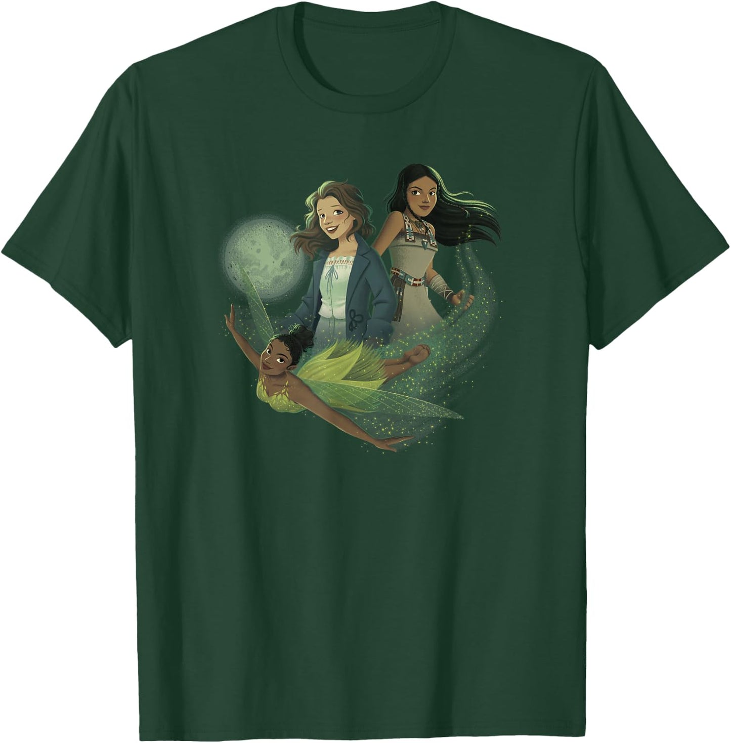 Disney Peter Pan & Wendy Tiger Lily & Tinker Bell Portrait T-Shirt - T-Shirt | Forest