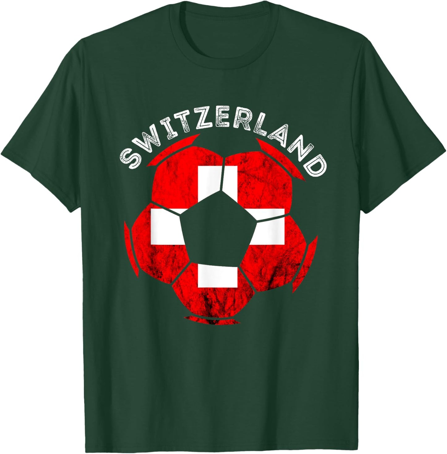 Swiss Pride Swiss Roots Switzerland Soccer Team Swiss Flag T-Shirt - T-Shirt | Forest