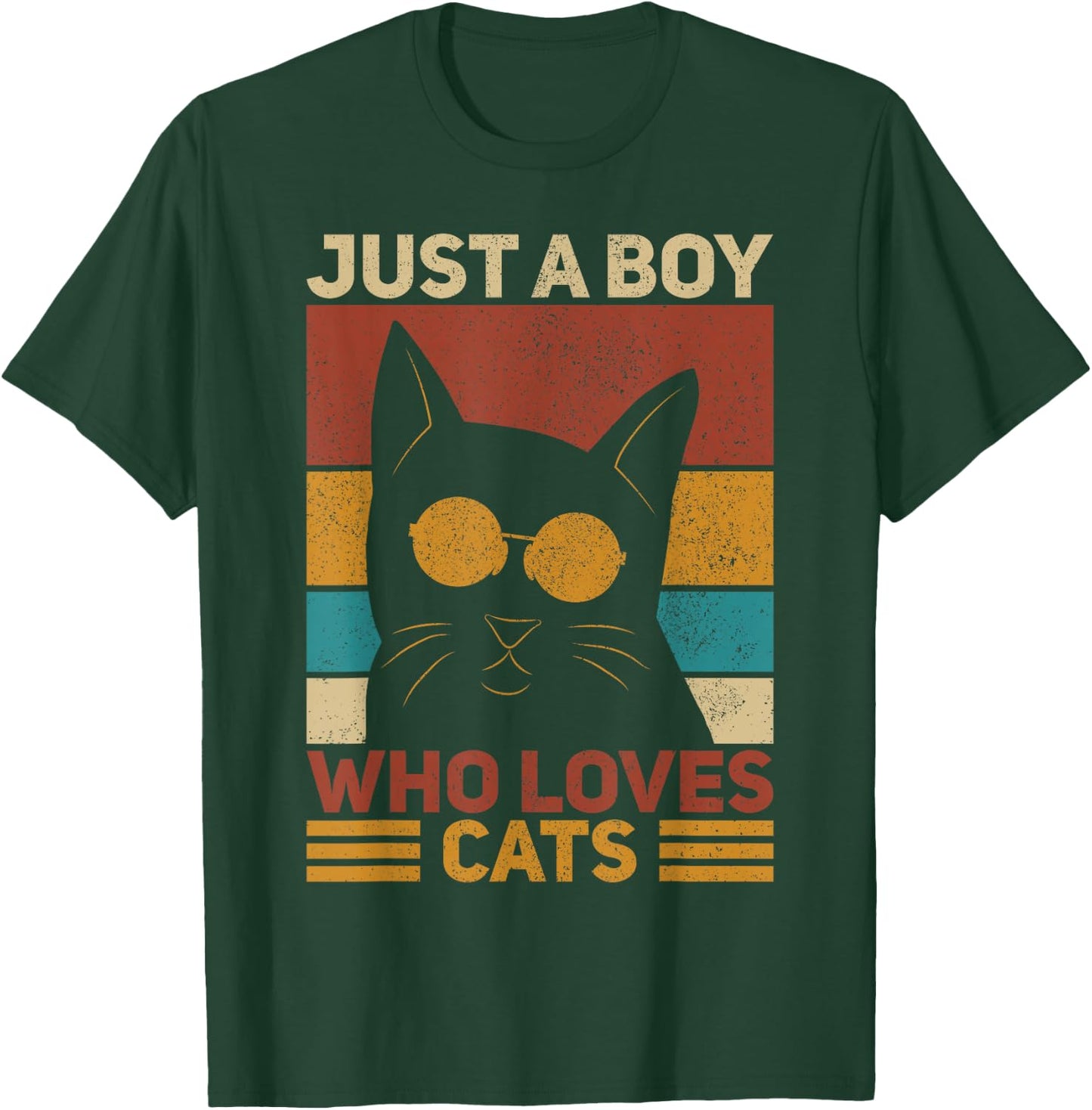 Just A Boy Themed Cat Lover T-Shirt - T-Shirt | Forest