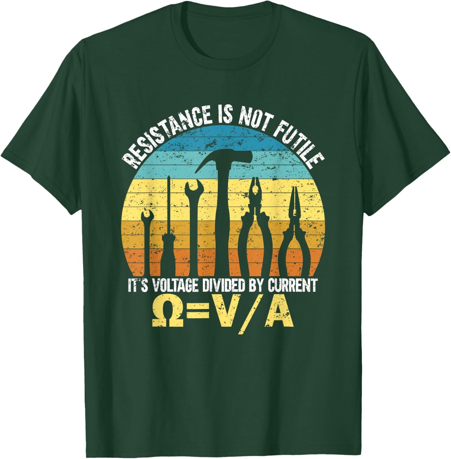 Resistance Is Not Futile Funny Electrician T-Shirt - T-Shirt | Forest