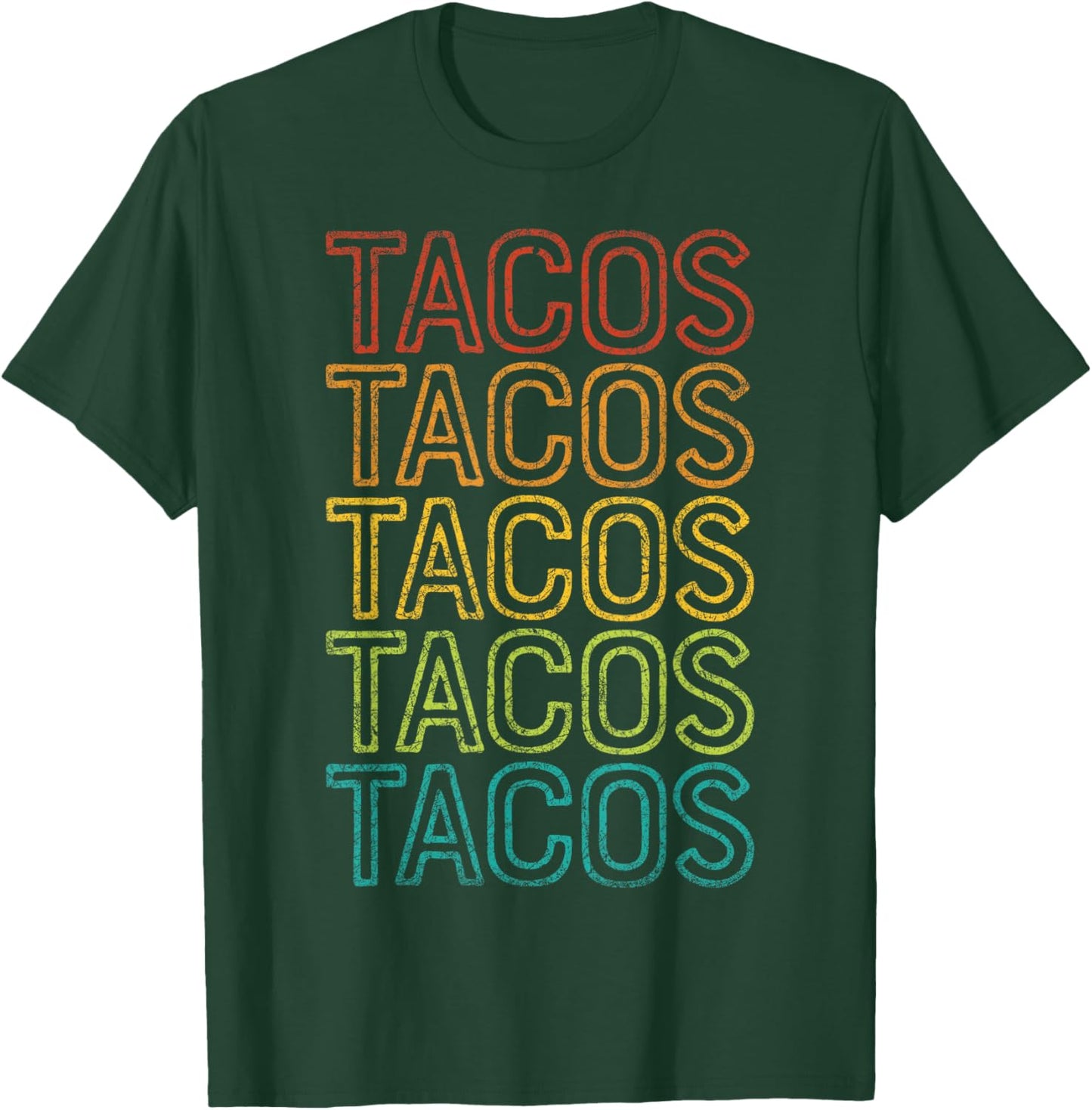 Retro Cinco de Mayo Tacos Taco Tuesday Vintage Mexican Food T-Shirt - T-Shirt | Forest