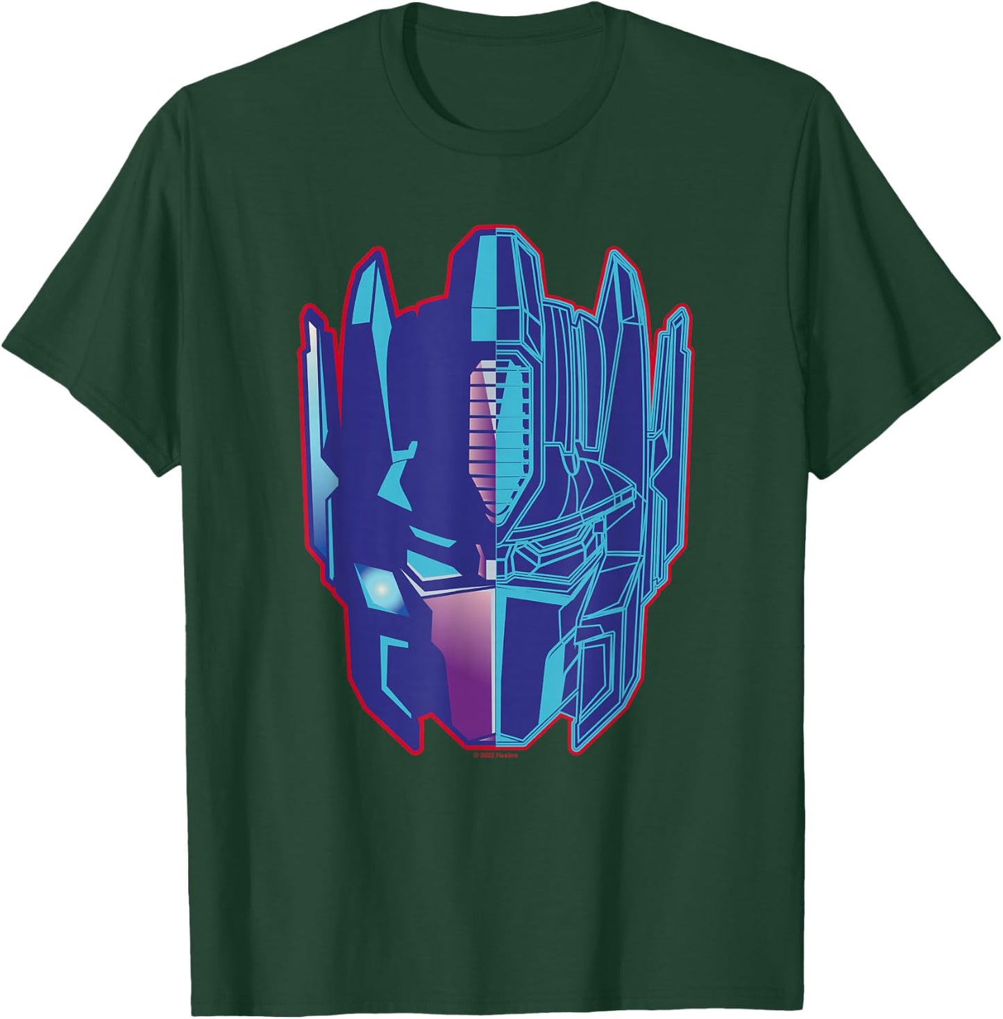 Transformers Optimus Prime Scheme Big Face Logo T-Shirt - T-Shirt | Forest