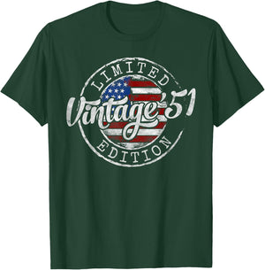 Vintage 1951 74th Birthday Gifts Women 74 Year Old T-Shirt - T-Shirt | Forest
