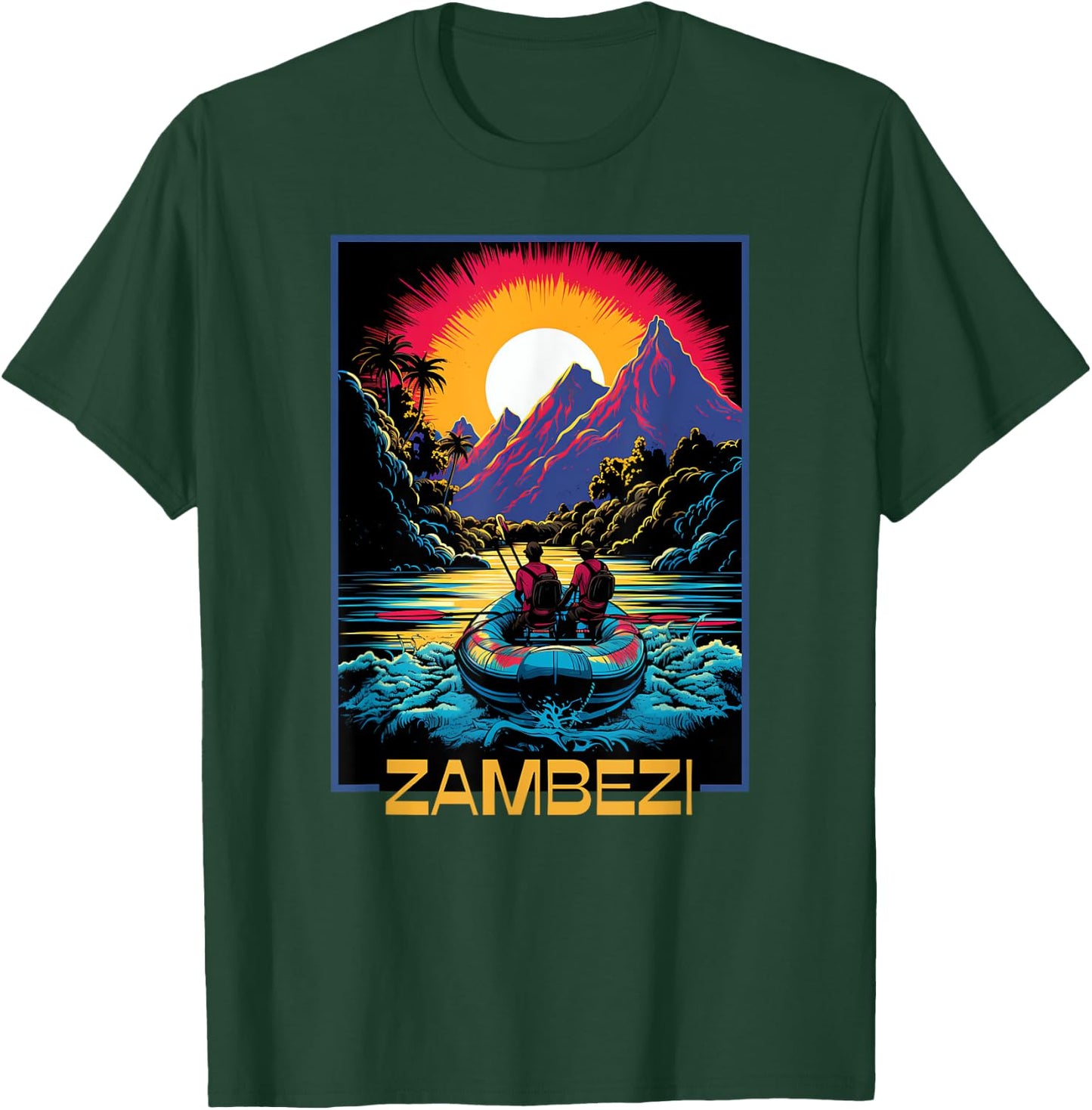 Zambezi River Rafting, Unleash Your Adventure Spirit and Fun T-Shirt - T-Shirt | Forest