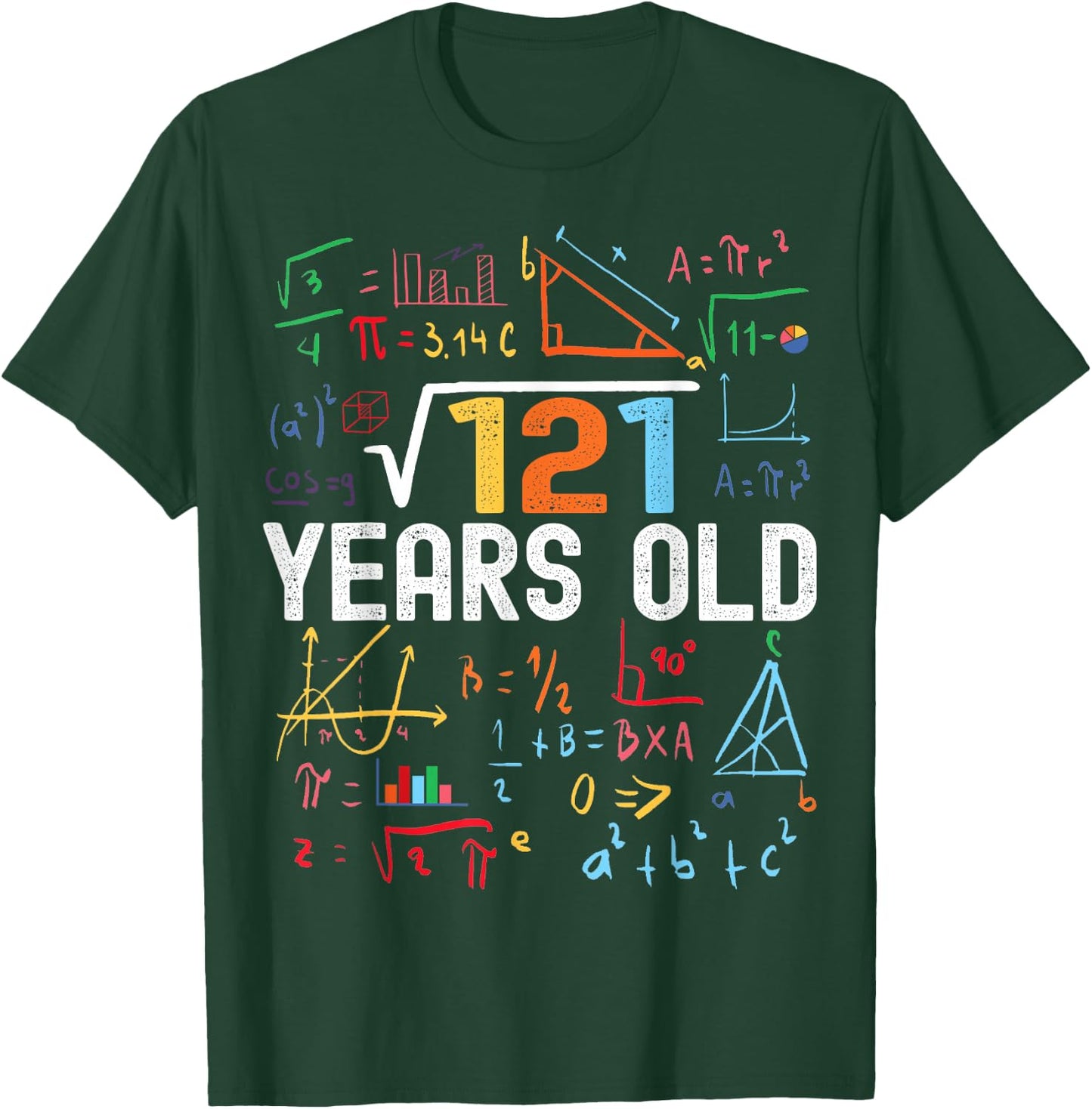 Square Root of 121 11th Birthday 11 Years Old Birthday T-Shirt - T-Shirt | Forest