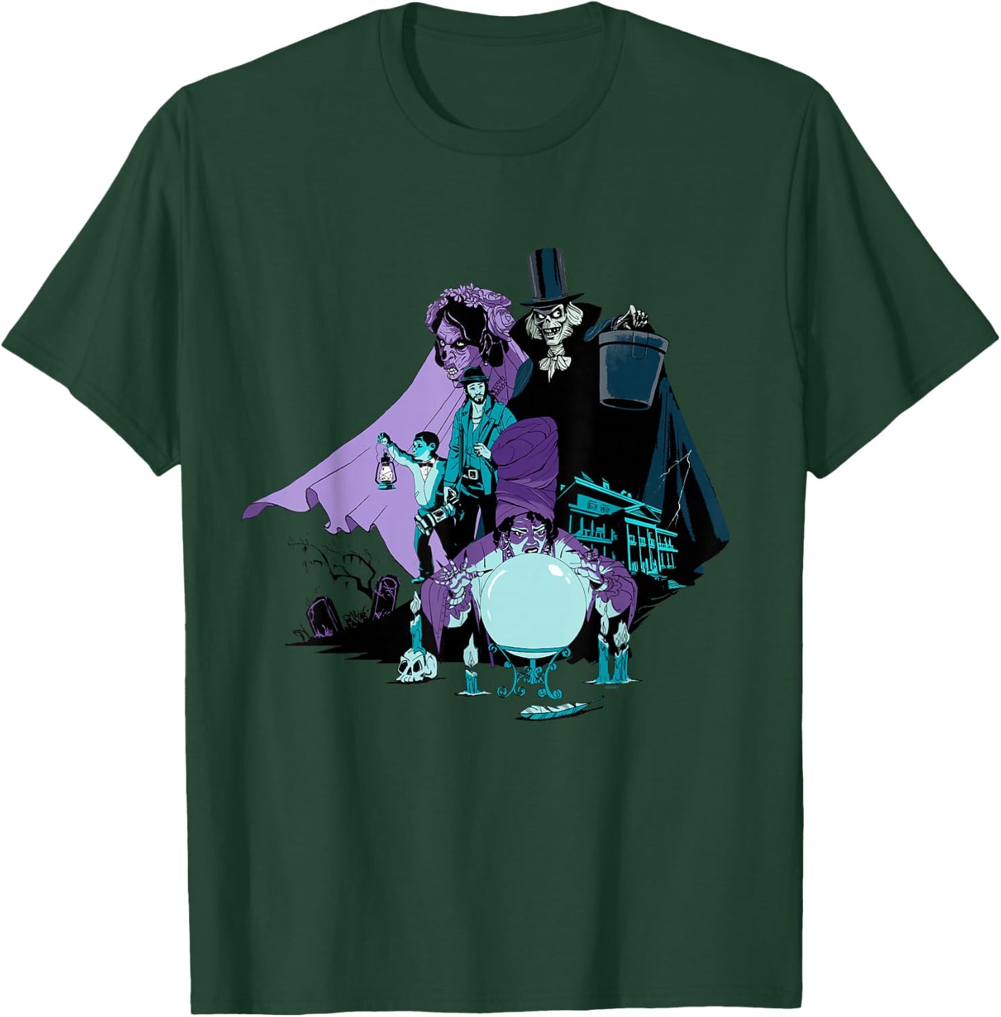 Disney Haunted Mansion Movie Hatbox Ghost Bride Harriet Ben T-Shirt - T-Shirt | Forest