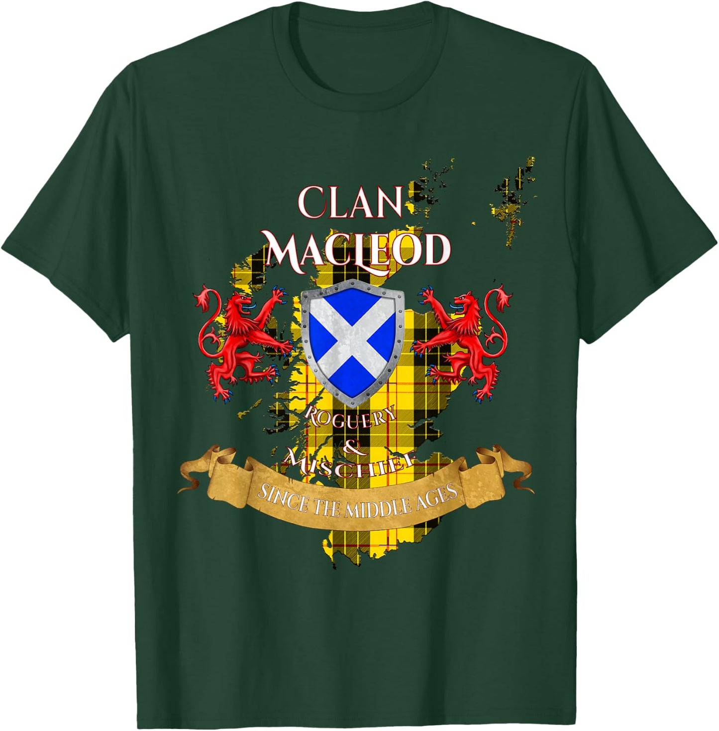 MacLeod Scottish Family Clan Middle Ages Mischief T-Shirt - T-Shirt | Forest