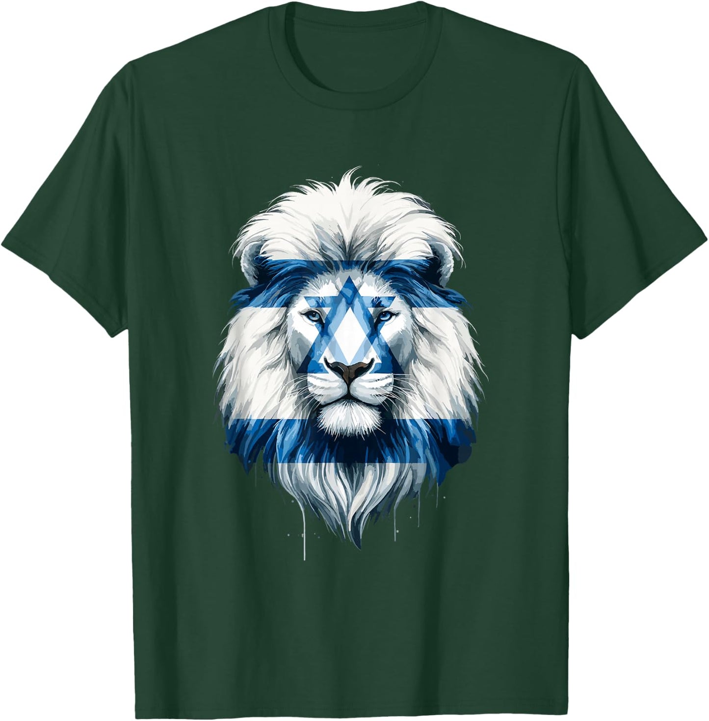 Jewish Israel Flag Lion David Star Yisrael Proud Israelites T-Shirt - T-Shirt | Forest