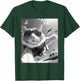 Funny Skydiving Cat Selfie with Alien UFOs T-Shirt - T-Shirt | Forest