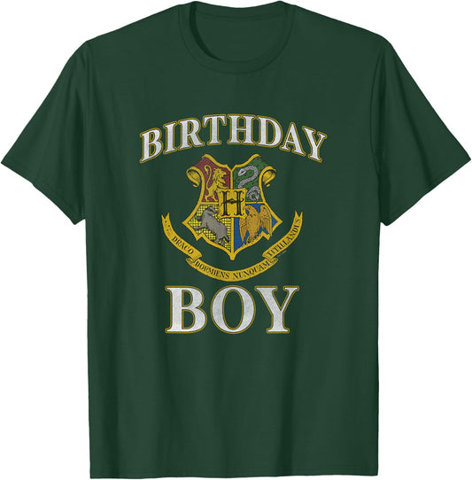 Harry Potter Birthday Boy Hogwarts Iconic Emblem Logo T-Shirt - T-Shirt | Forest