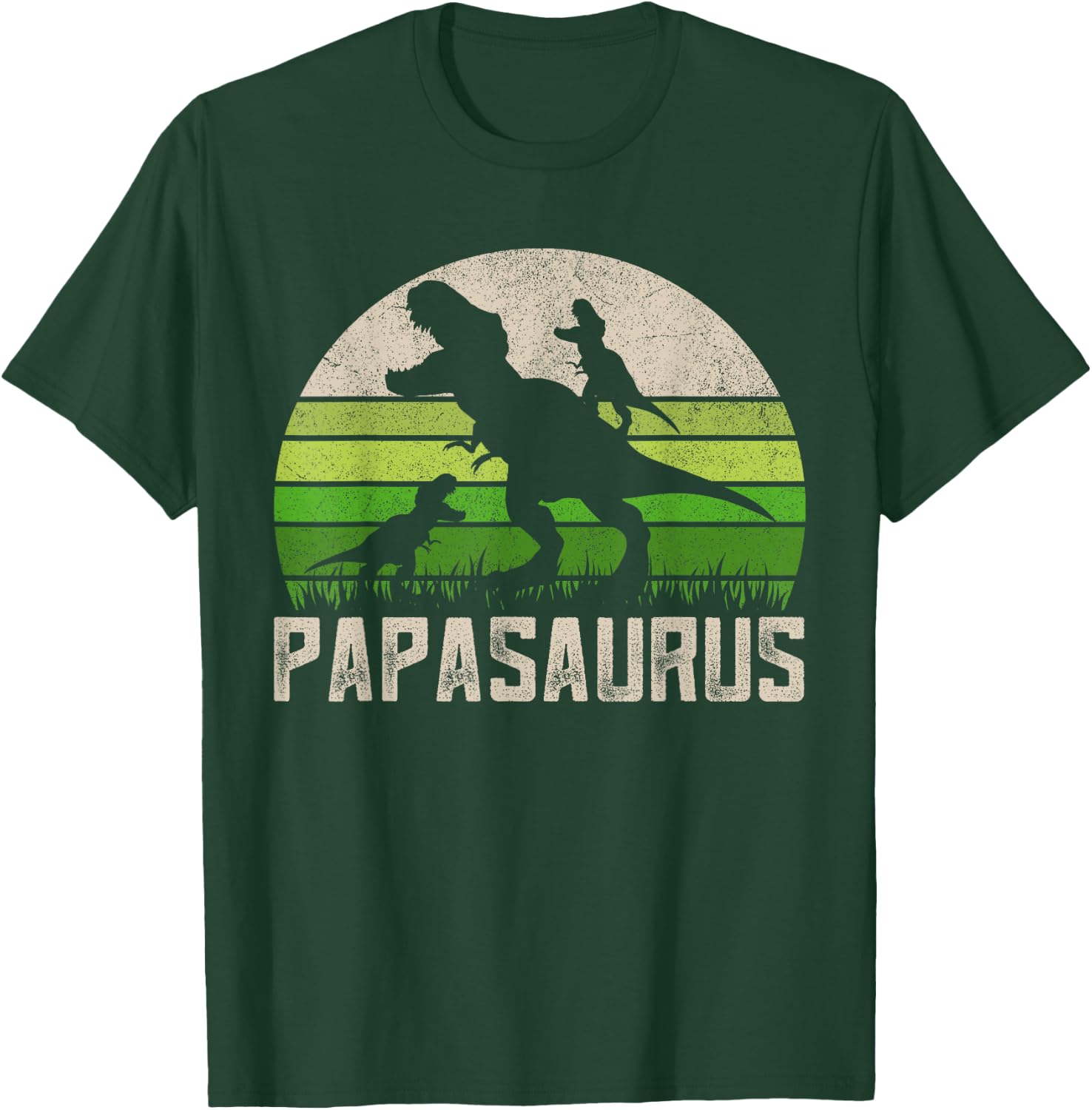 Funny Grandpa Shirts, Papasaurus Dinosaur 2 Kids Fathers Day T-Shirt - T-Shirt | Forest