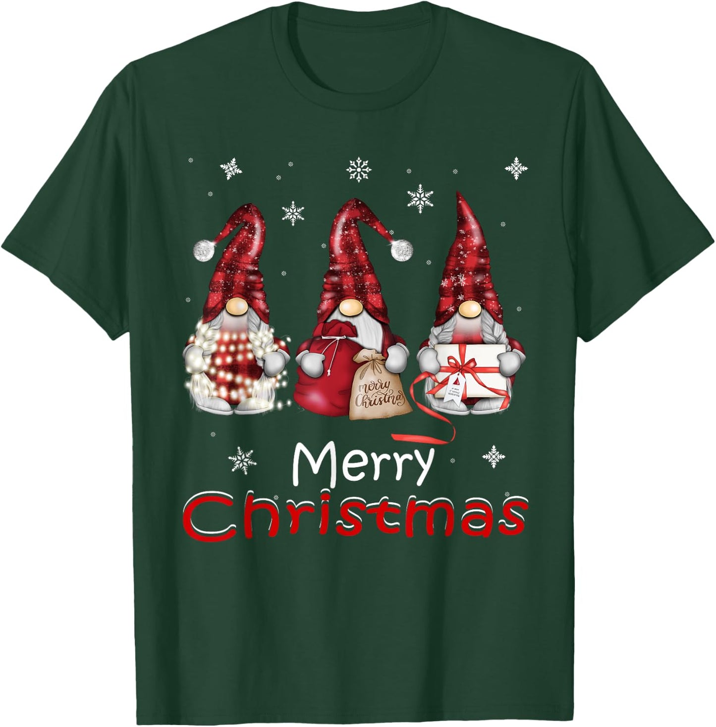 Gnome Gifts Funny Family Christmas Shirts Women 2024 T-Shirt - T-Shirt | Forest