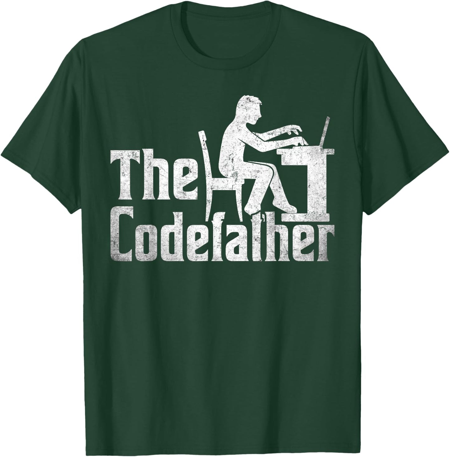 The Codefather - Vintage Funny Programmer Dad Computer Coder T-Shirt - T-Shirt | Forest