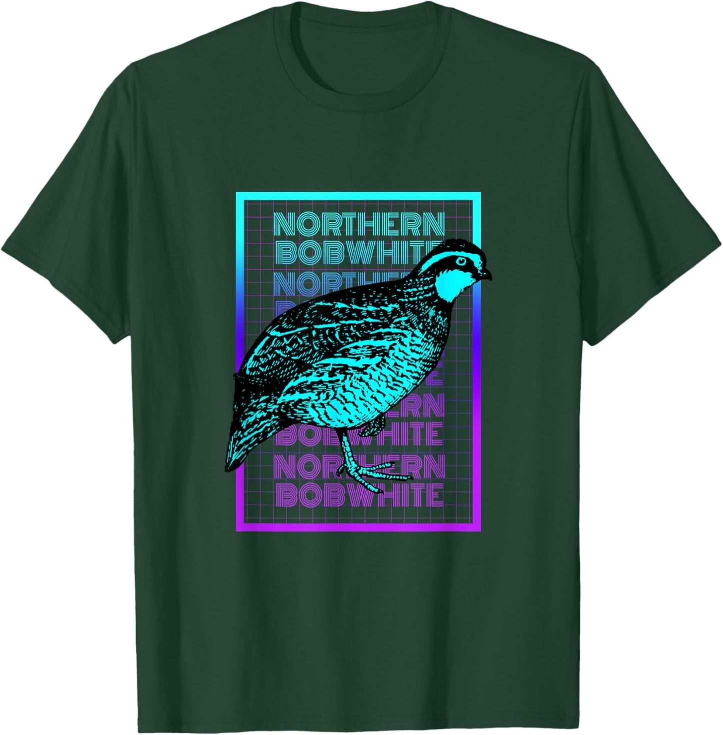 Northern Bobwhite Bird Vintage Retro Northern Bobwhite T-Shirt - T-Shirt | Forest