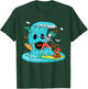 Skeleton Surfing Hawaiian Halloween Surfer Horror Pumpkin T-Shirt - T-Shirt | Forest