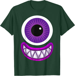 Purple Cute Monster Face Men's Women's Costume Halloween T-Shirt - T-Shirt | Forest
