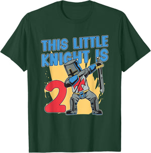 Knight Birthday Shirt For Boys 2nd Knight Birthday Party T-Shirt - T-Shirt | Forest