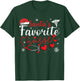 Women Men Santas Favorite Nurse Christmas Scrub Xmas RN T-Shirt - T-Shirt | Forest