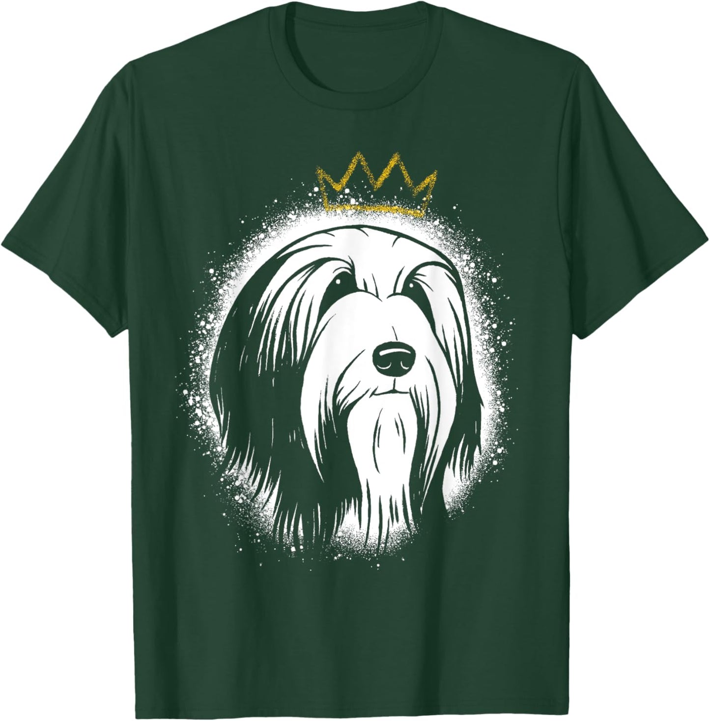 Bearded Collie with Crown T-Shirt - T-Shirt | Forest