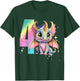 4th Birthday Shirt Dragon Party Rainbow Girl Dragon Four 4 T-Shirt - T-Shirt | Forest