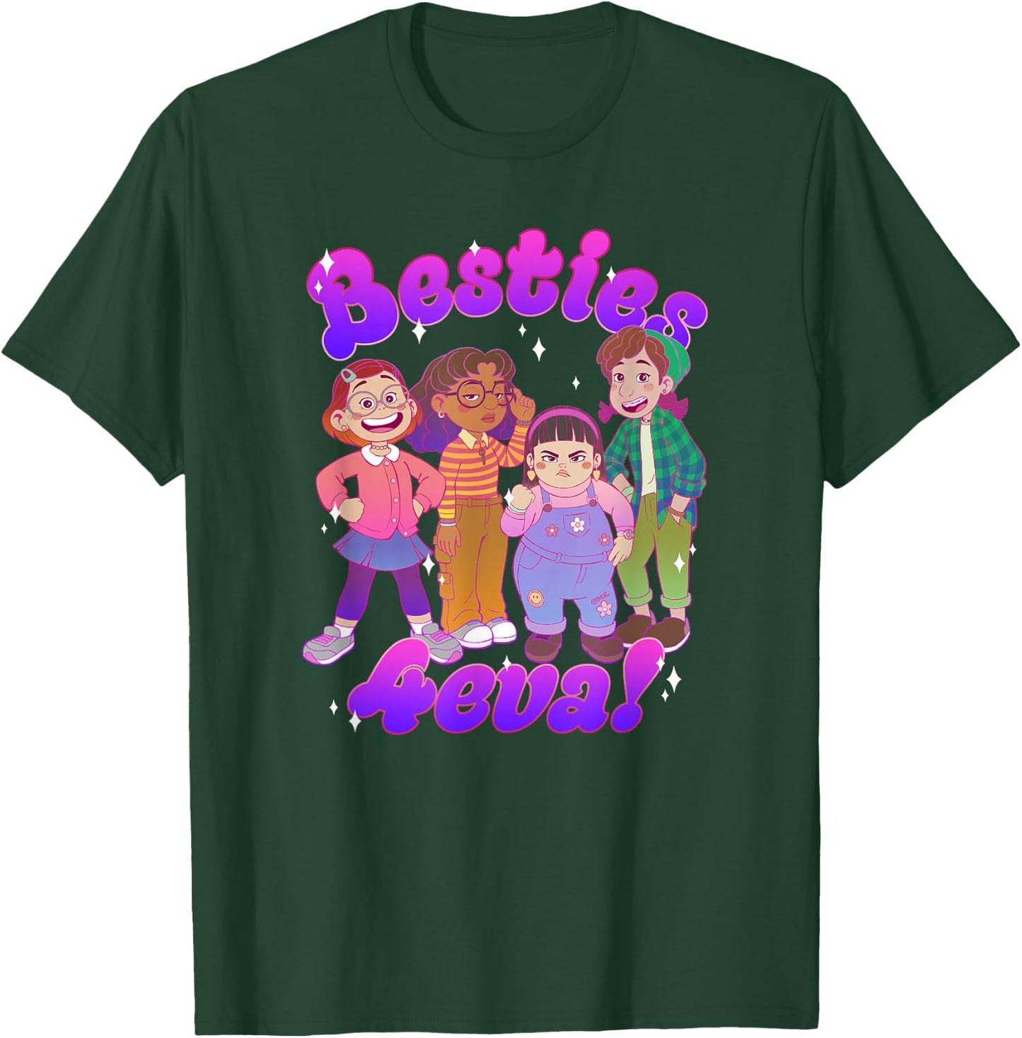 Disney Pixar Turning Red Group Shot Besties 4eva T-Shirt - T-Shirt | Forest