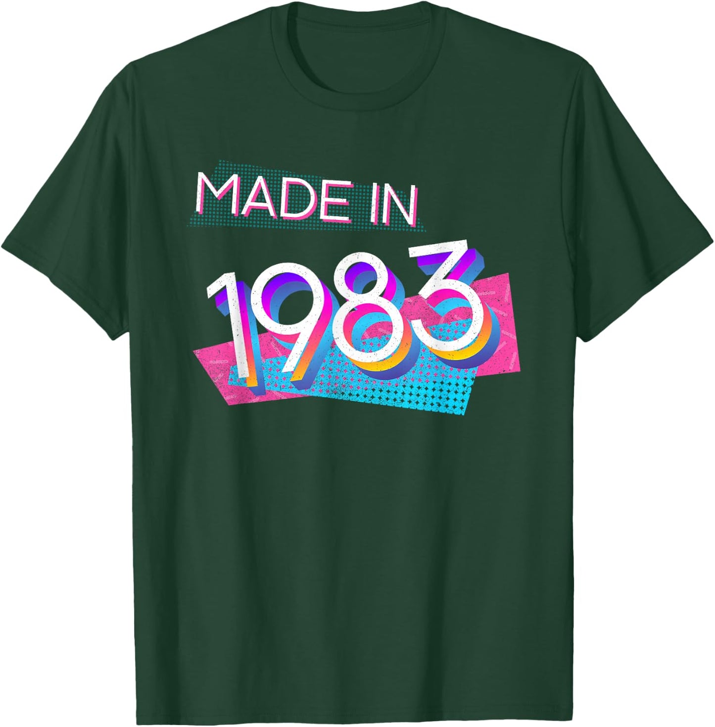 Made in 1983 – Retro Vintage 80s Birthday Party T-Shirt - T-Shirt | Forest