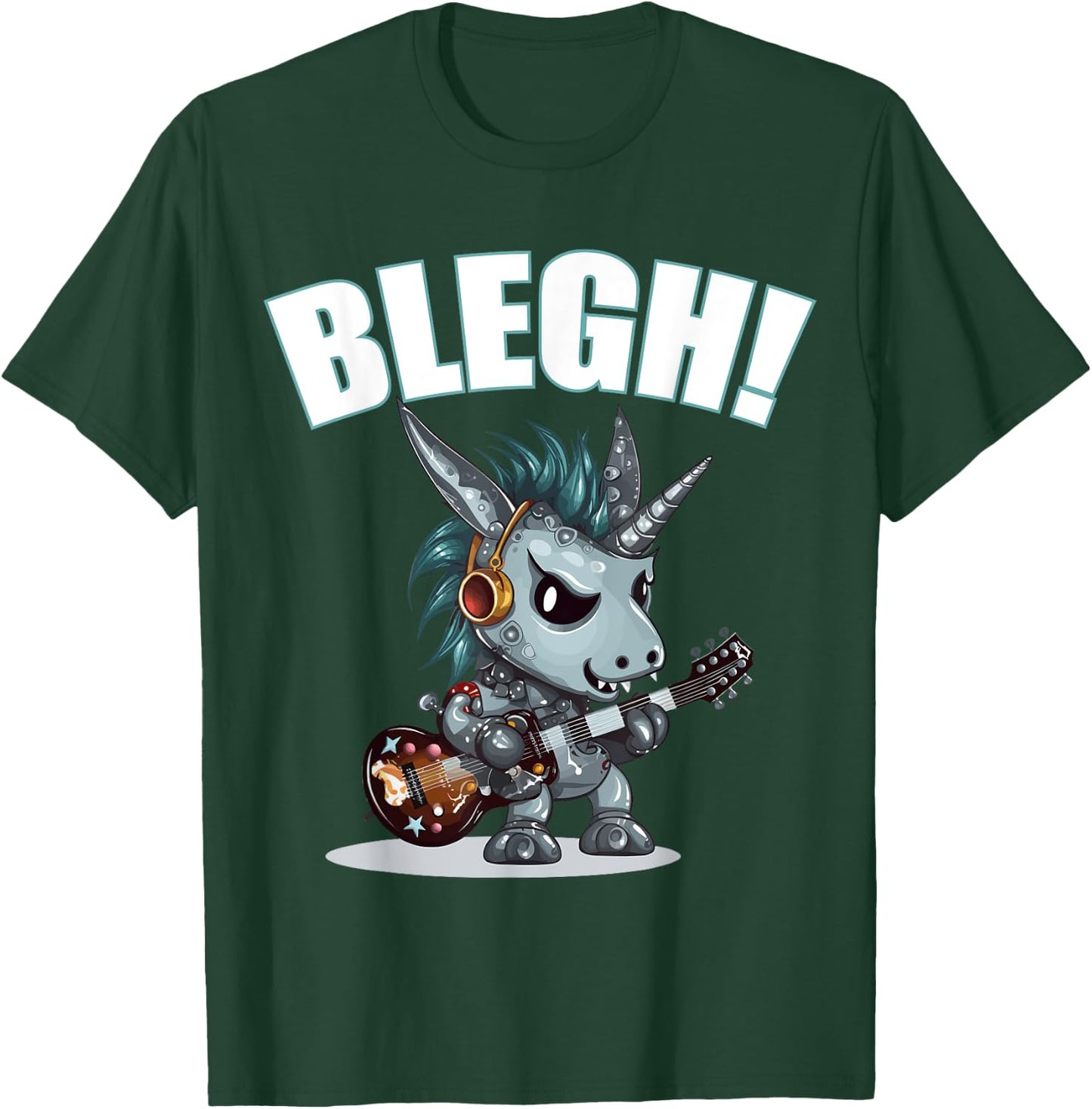 Blegh Heavy Metal Metalcore Unicorn T-Shirt - T-Shirt | Forest