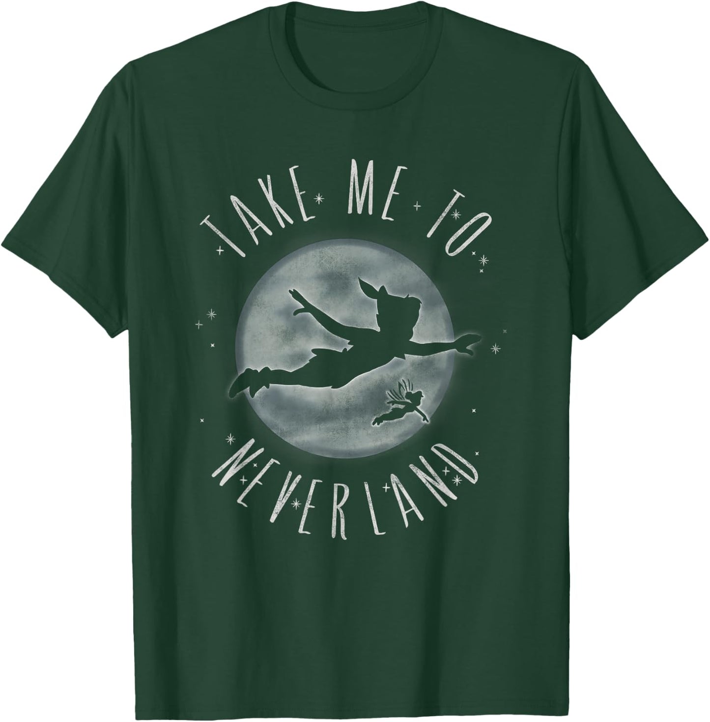 Disney Peter Pan Take Ne To Neverland Flying Silhouette T-Shirt - T-Shirt | Forest