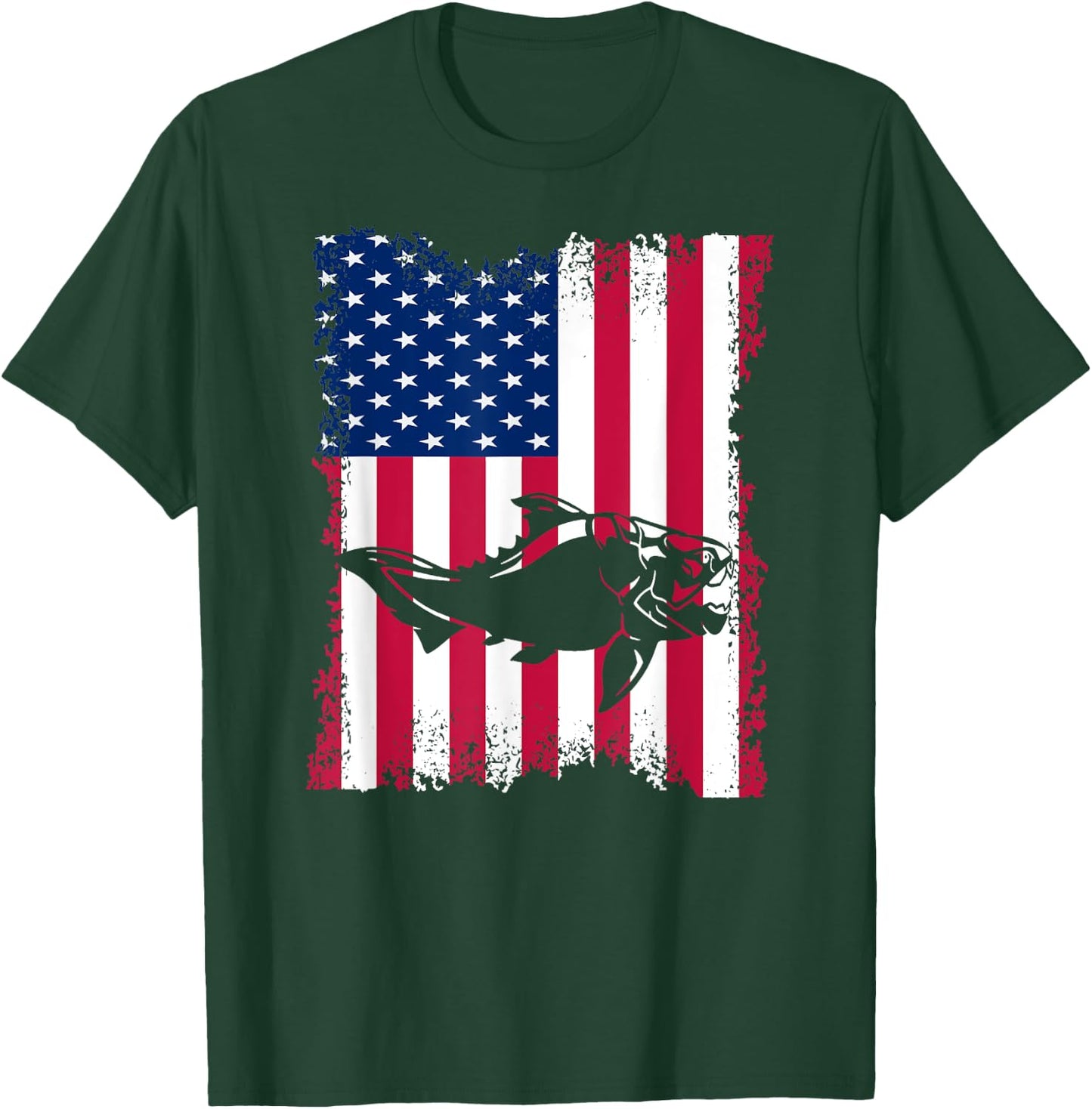 Dunkleosteus Lover Vintage US Flag Dunkleosteus T-Shirt - T-Shirt | Forest