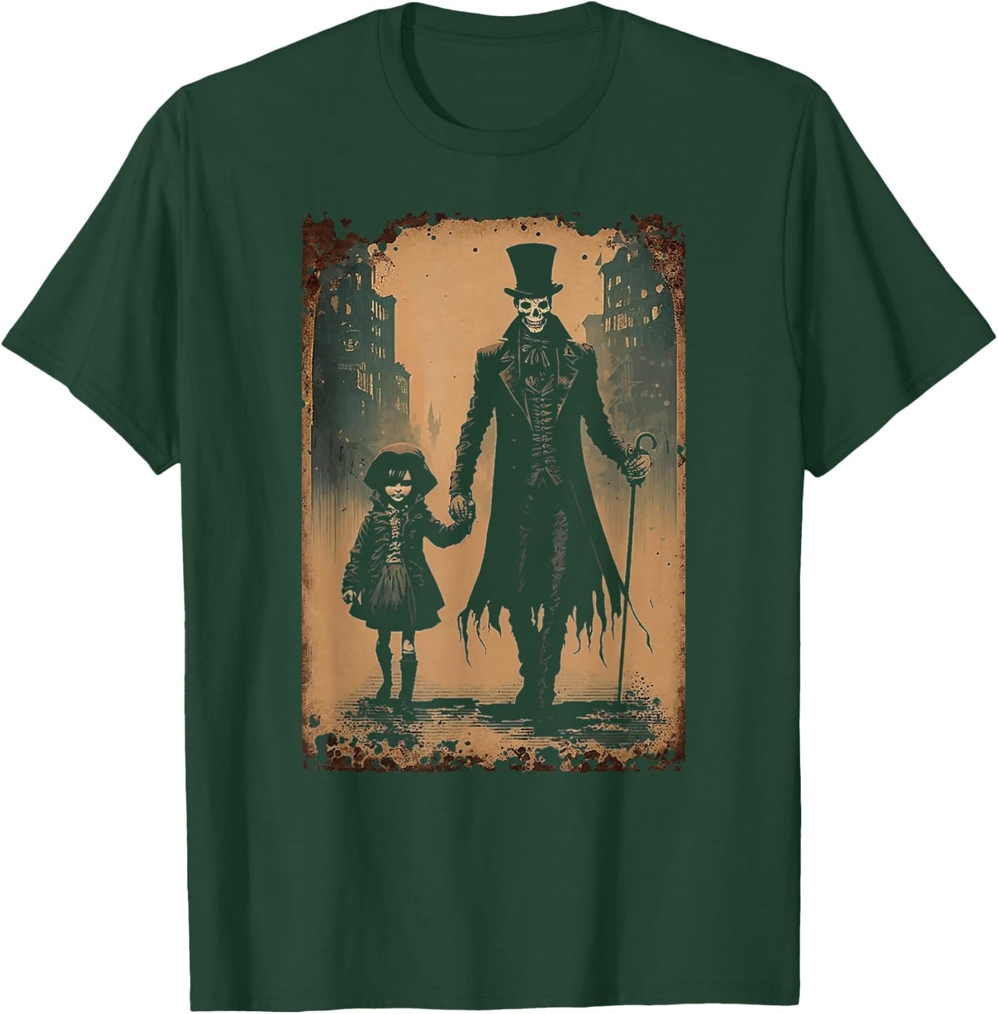 Reaper Of Death Making Friends On A Victorian City Street T-Shirt - T-Shirt | Forest