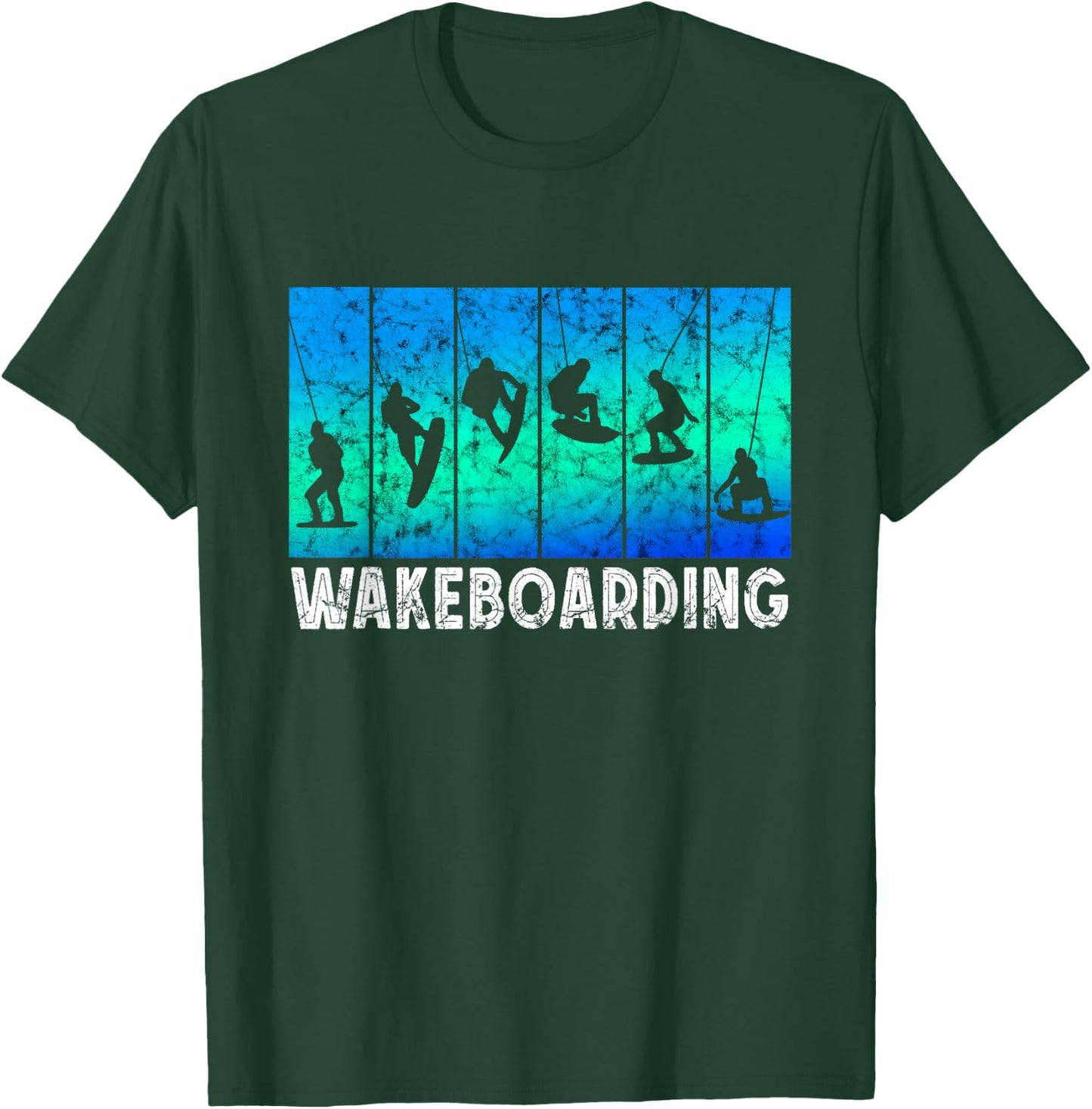 Wakeboarding Vintage Wakeboarder Wakesurfing Wakeboard T-Shirt - T-Shirt | Forest