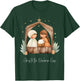 Boho Nativity Scene Glory to the Newborn King Christmas T-Shirt - T-Shirt | Forest
