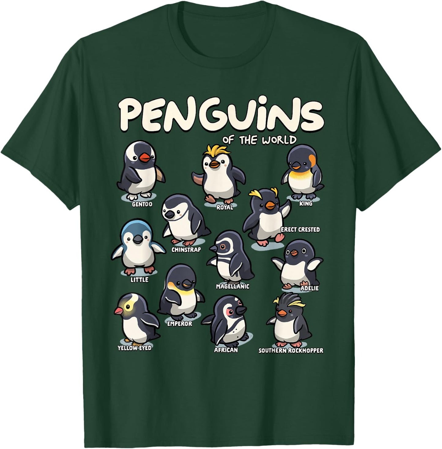 Penguin Penguins Animals of The World Penguin Lovers T-Shirt - T-Shirt | Forest