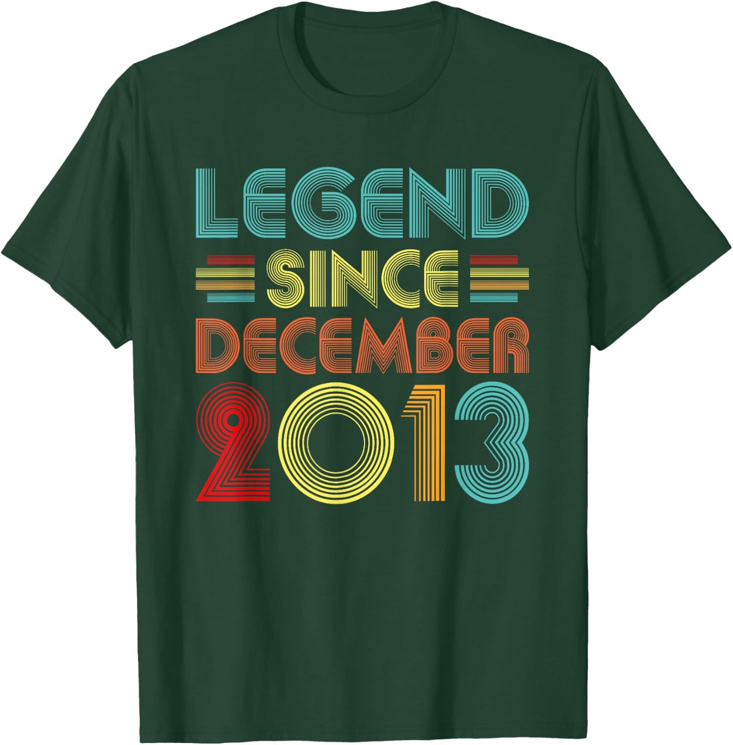 Legend Since December 2013 Vintage December 2013 Birthday T-Shirt - T-Shirt | Forest