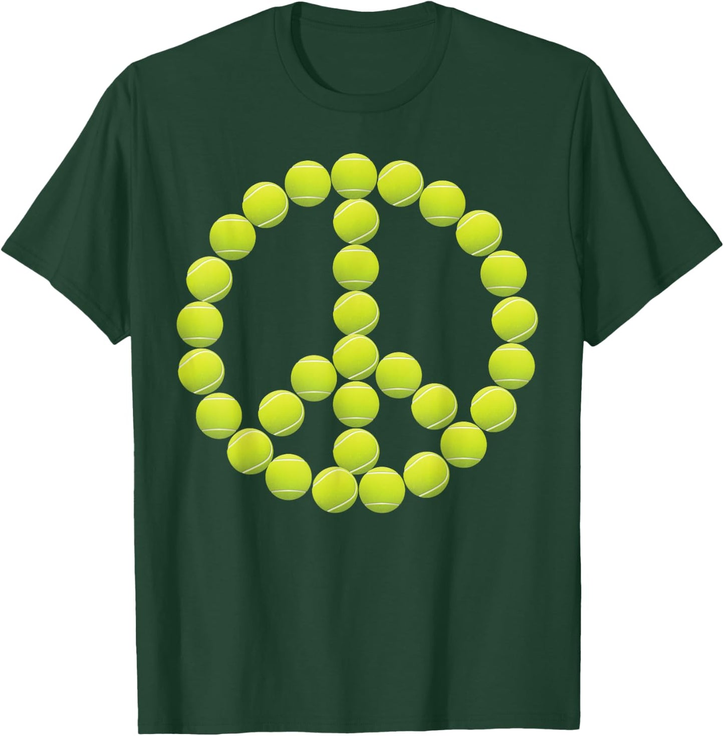 Peace Sign Tennis Ball Retro 70s 80s Costume Hippie Gift T-Shirt - T-Shirt | Forest
