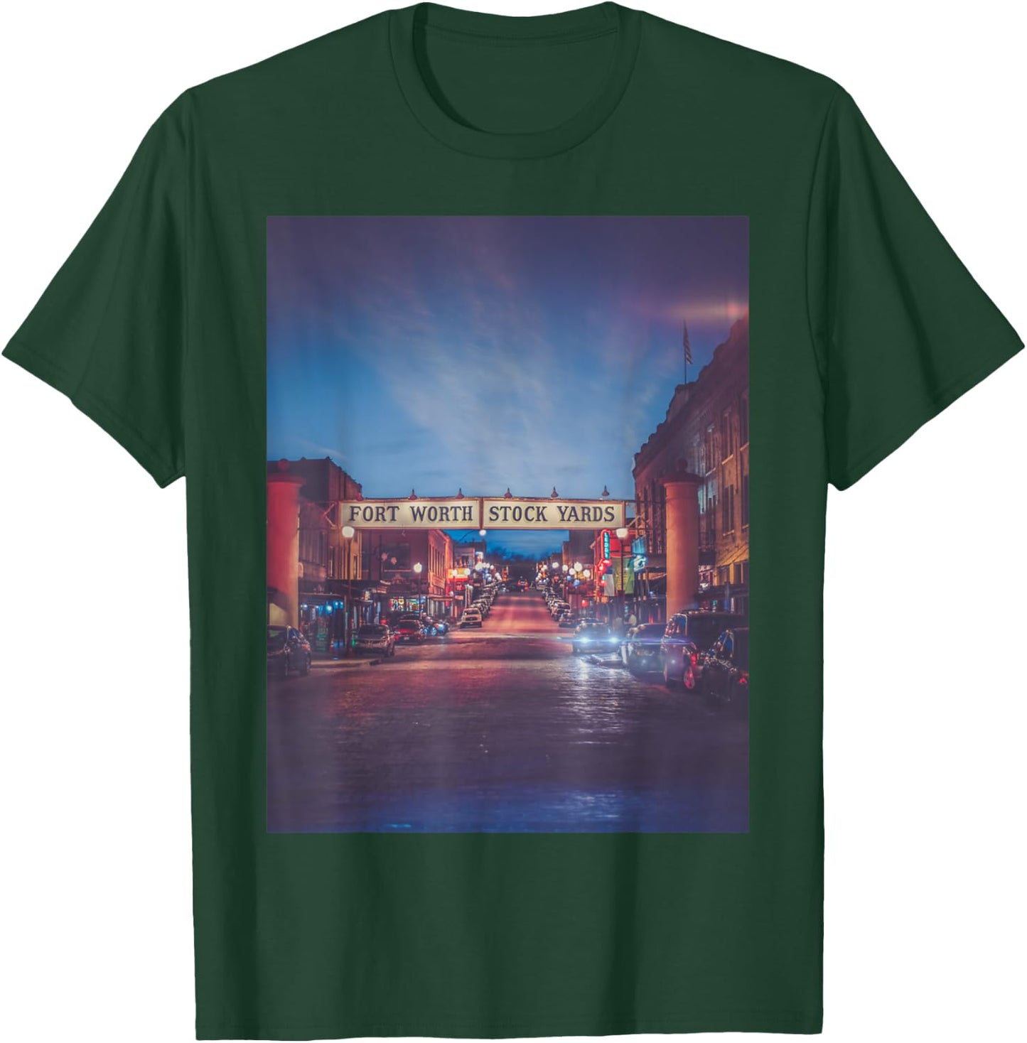 Fort Worth Stockyards Cowboy Design Texas T-Shirt - T-Shirt | Forest